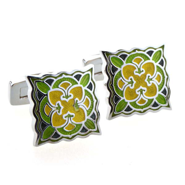 Enamel Dropping Glue Cufflinks