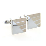 Laser Laser Chinese Knot Plain Colour Metal Cufflinks