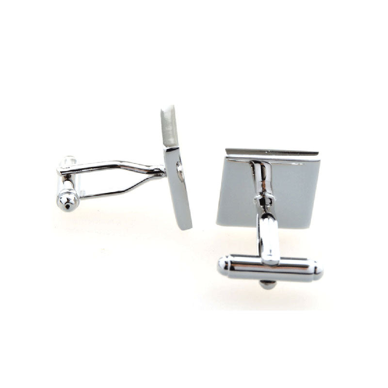 Laser Laser Chinese Knot Plain Colour Metal Cufflinks