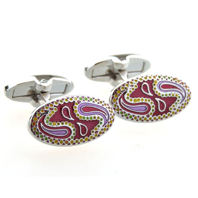 Enamel Dropping Glue Cufflinks
