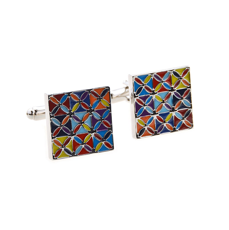 Enamel Dropping Glue Cufflinks