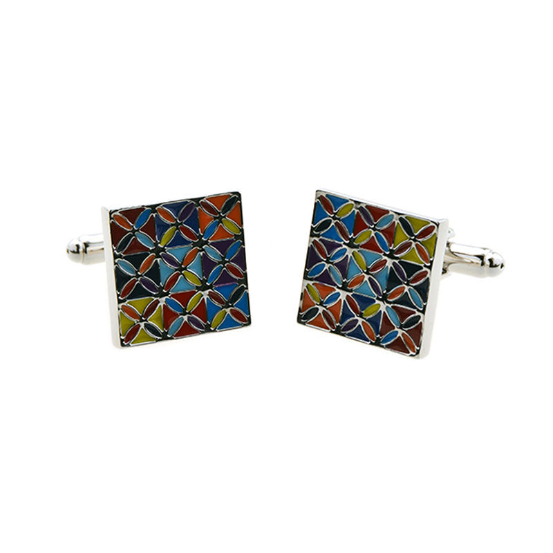 Enamel Dropping Glue Cufflinks