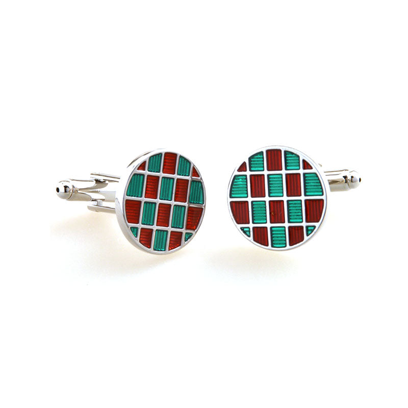 Enamel Dropping Glue Cufflinks