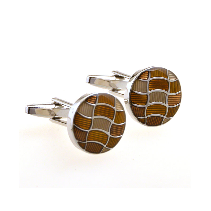 Enamel Dropping Glue Cufflinks