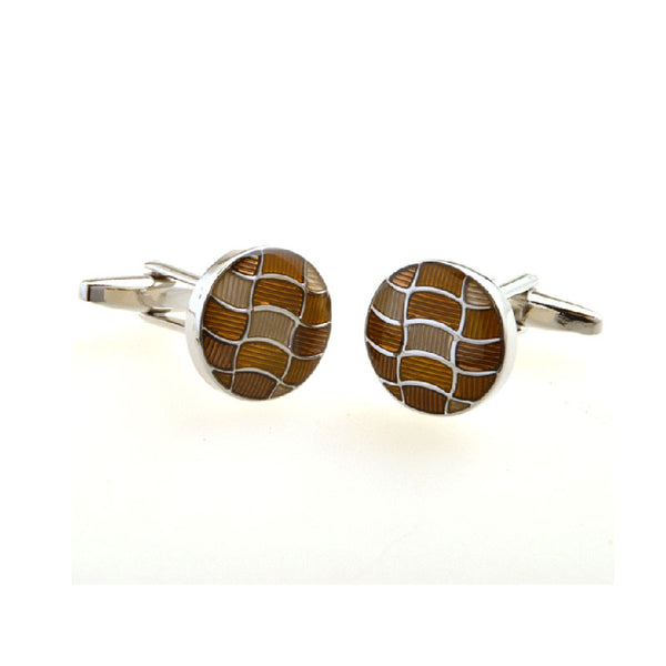 Enamel Dropping Glue Cufflinks