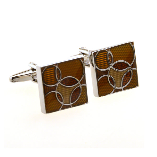 Enamel Dropping Glue Cufflinks