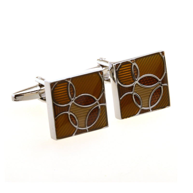 Enamel Dropping Glue Cufflinks