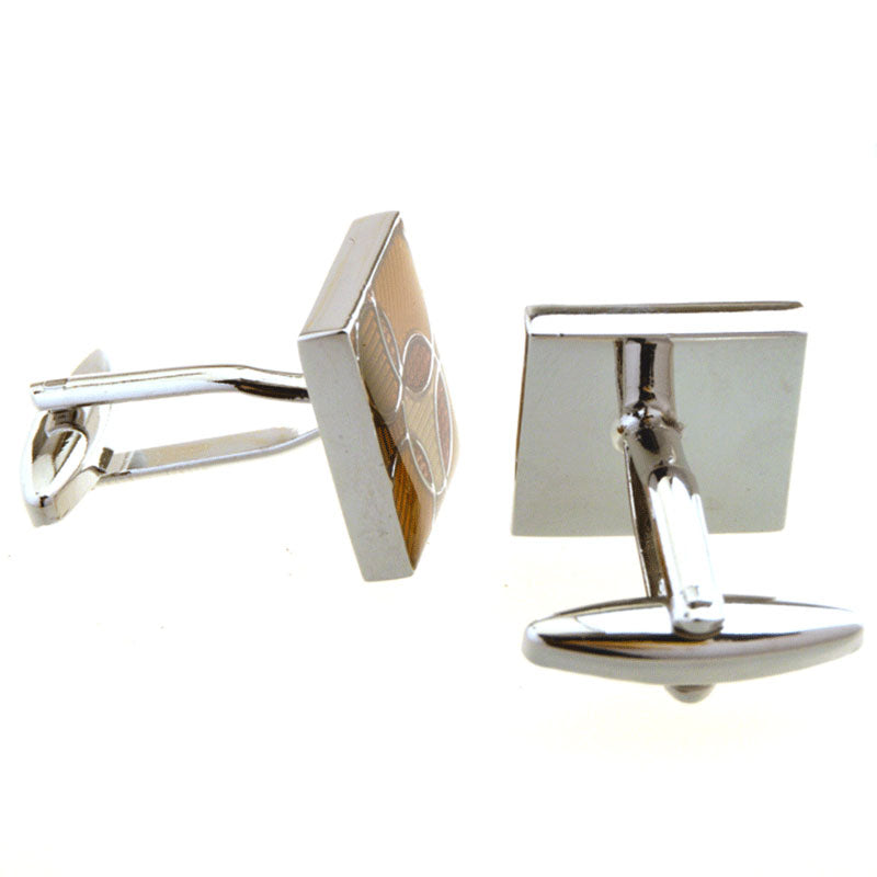Enamel Dropping Glue Cufflinks