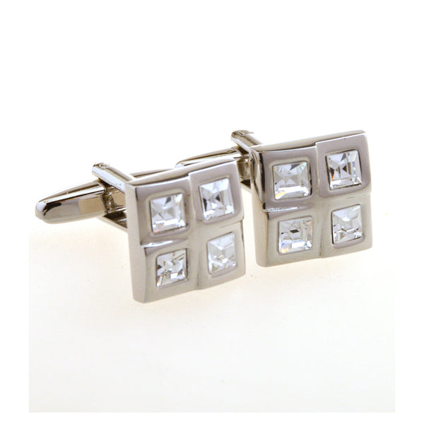 Crystal Zircon Cufflinks