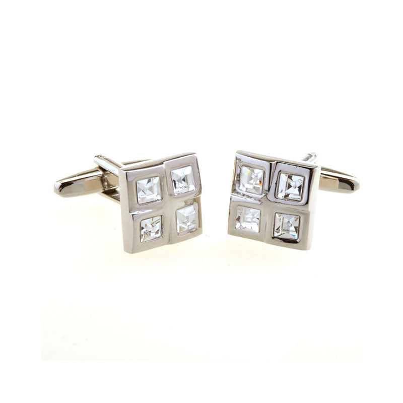 Crystal Zircon Cufflinks