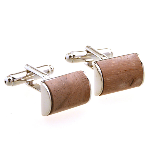 Natural Solid Wood Cufflinks