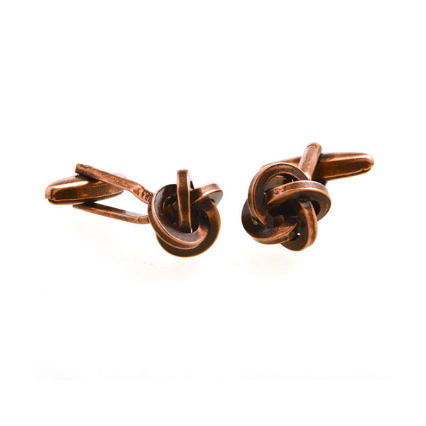 Laser Laser Chinese Knot Plain Colour Metal Cufflinks