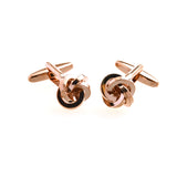 Laser Laser Chinese Knot Plain Colour Metal Cufflinks