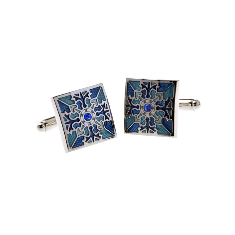 Enamel Dropping Glue Cufflinks