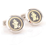 Zodiac Sign Constellation Enamel Dropping Glue Cufflinks