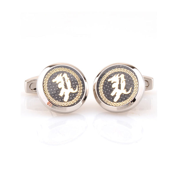 Zodiac Sign Constellation Enamel Dropping Glue Cufflinks