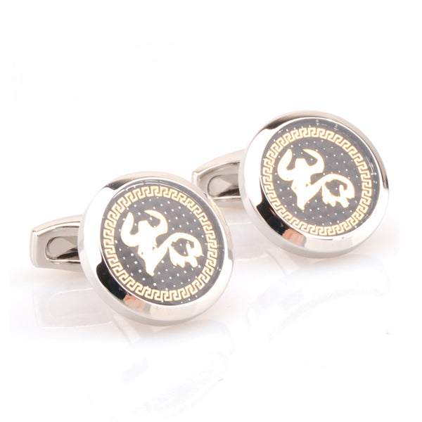 Zodiac Sign Constellation Enamel Dropping Glue Cufflinks