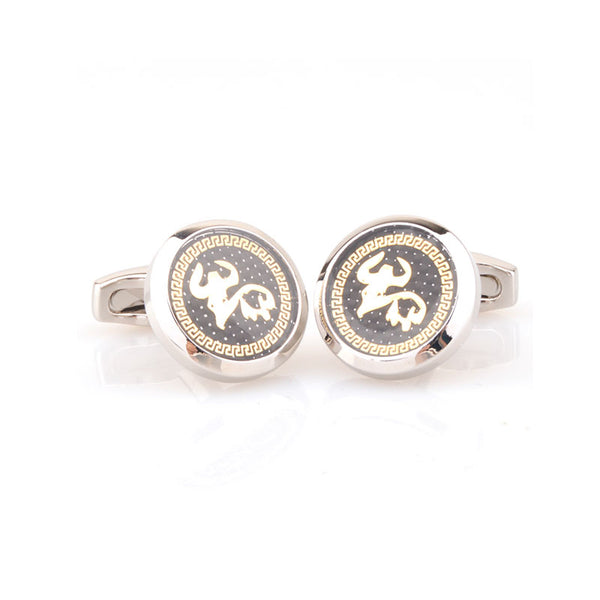 Zodiac Sign Constellation Enamel Dropping Glue Cufflinks