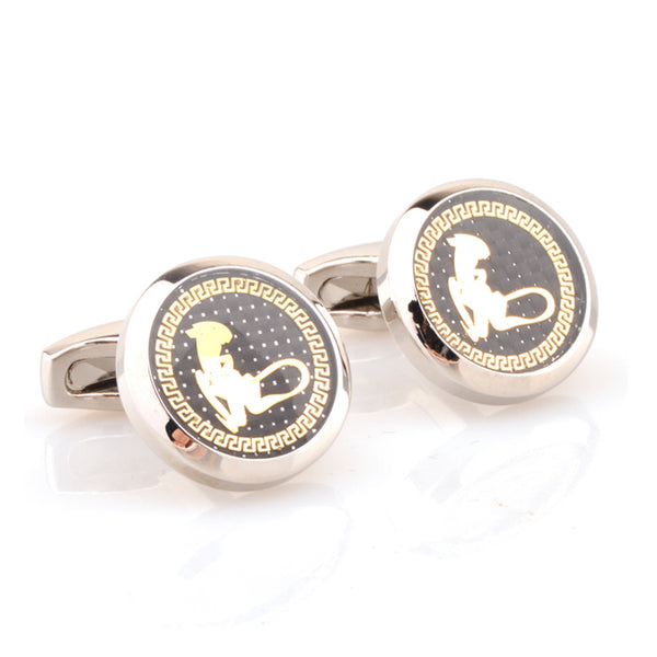 Zodiac Sign Constellation Enamel Dropping Glue Cufflinks
