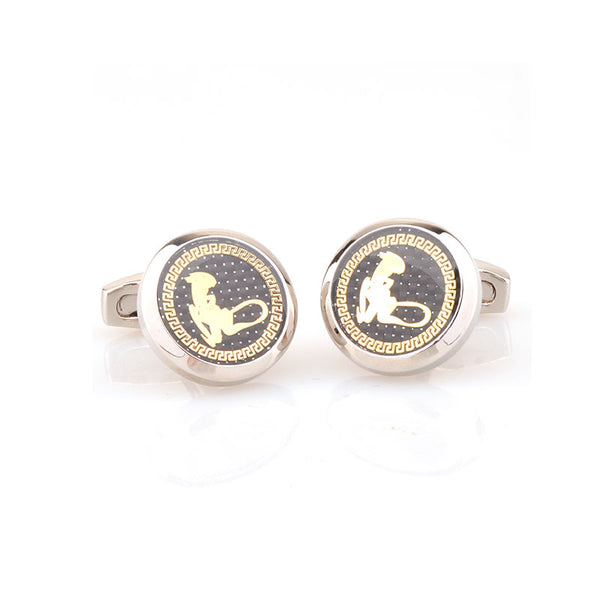 Zodiac Sign Constellation Enamel Dropping Glue Cufflinks