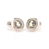 Zodiac Sign Constellation Enamel Dropping Glue Cufflinks