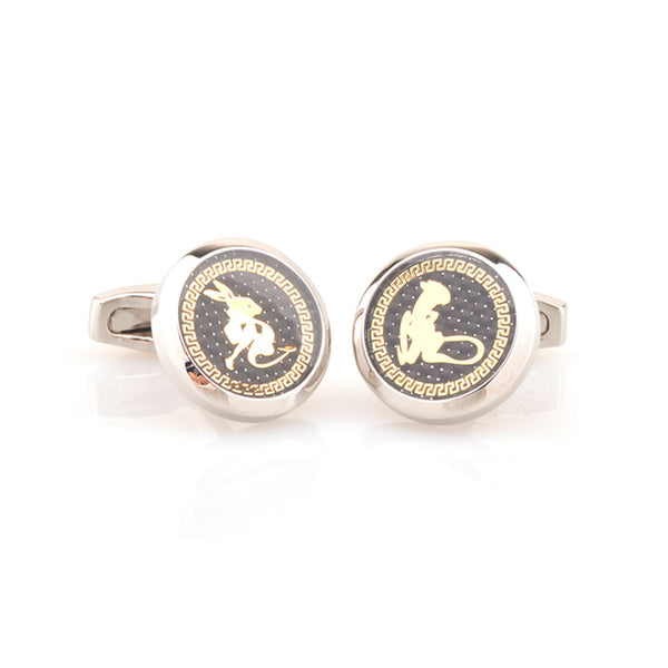 Zodiac Sign Constellation Enamel Dropping Glue Cufflinks
