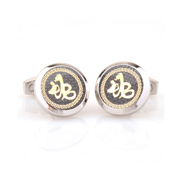 Zodiac Sign Constellation Enamel Dropping Glue Cufflinks