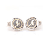 Zodiac Sign Constellation Enamel Dropping Glue Cufflinks