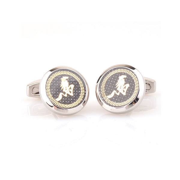 Zodiac Sign Constellation Enamel Dropping Glue Cufflinks
