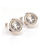 Zodiac Sign Constellation Enamel Dropping Glue Cufflinks