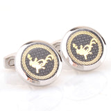 Zodiac Sign Constellation Enamel Dropping Glue Cufflinks