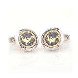 Zodiac Sign Constellation Enamel Dropping Glue Cufflinks