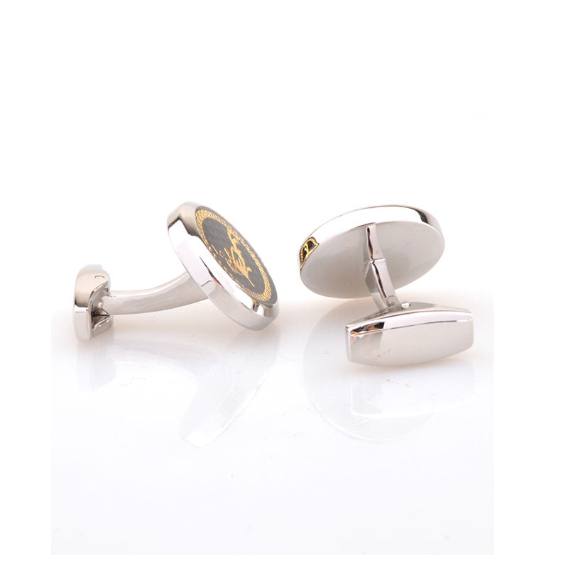 Zodiac Sign Constellation Enamel Dropping Glue Cufflinks