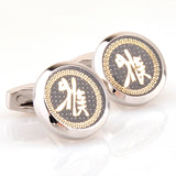 Zodiac Sign Constellation Enamel Dropping Glue Cufflinks
