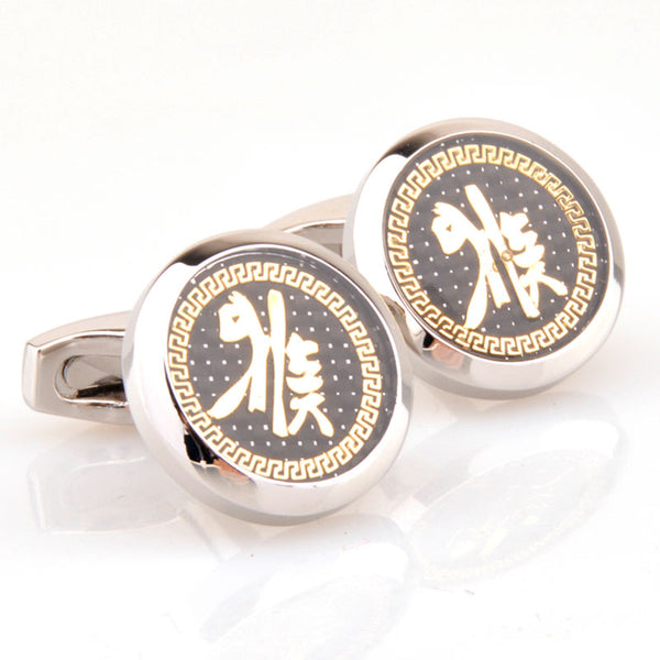 Zodiac Sign Constellation Enamel Dropping Glue Cufflinks