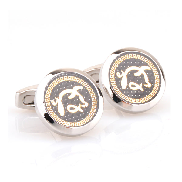 Zodiac Sign Constellation Enamel Dropping Glue Cufflinks