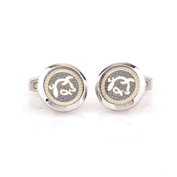 Zodiac Sign Constellation Enamel Dropping Glue Cufflinks