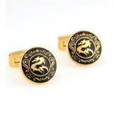 European & American Classical Enamel Dropping Glue Cufflinks