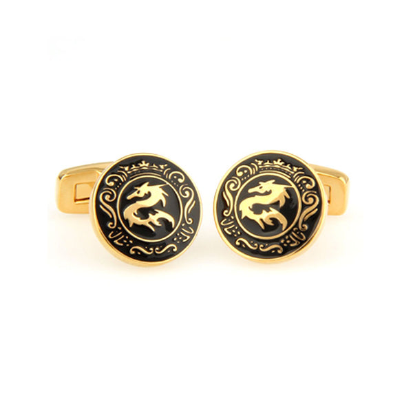 European & American Classical Enamel Dropping Glue Cufflinks