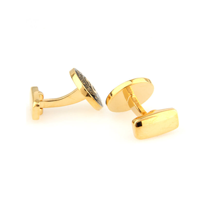 European & American Classical Enamel Dropping Glue Cufflinks