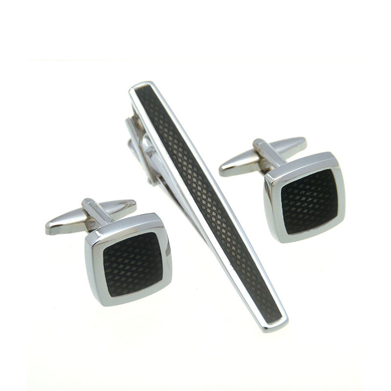 Enamel Dropping Glue Cufflinks And Collar Set