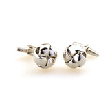 Laser Laser Chinese Knot Plain Colour Metal Cufflinks