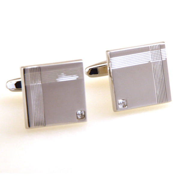 Crystal Zircon Cufflinks