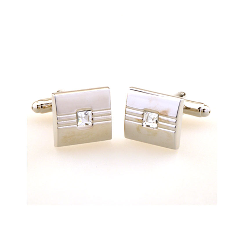 Crystal Zircon Cufflinks