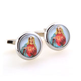 Cartoon Anime Cateye Glass Cufflinks