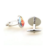 Cartoon Anime Cateye Glass Cufflinks