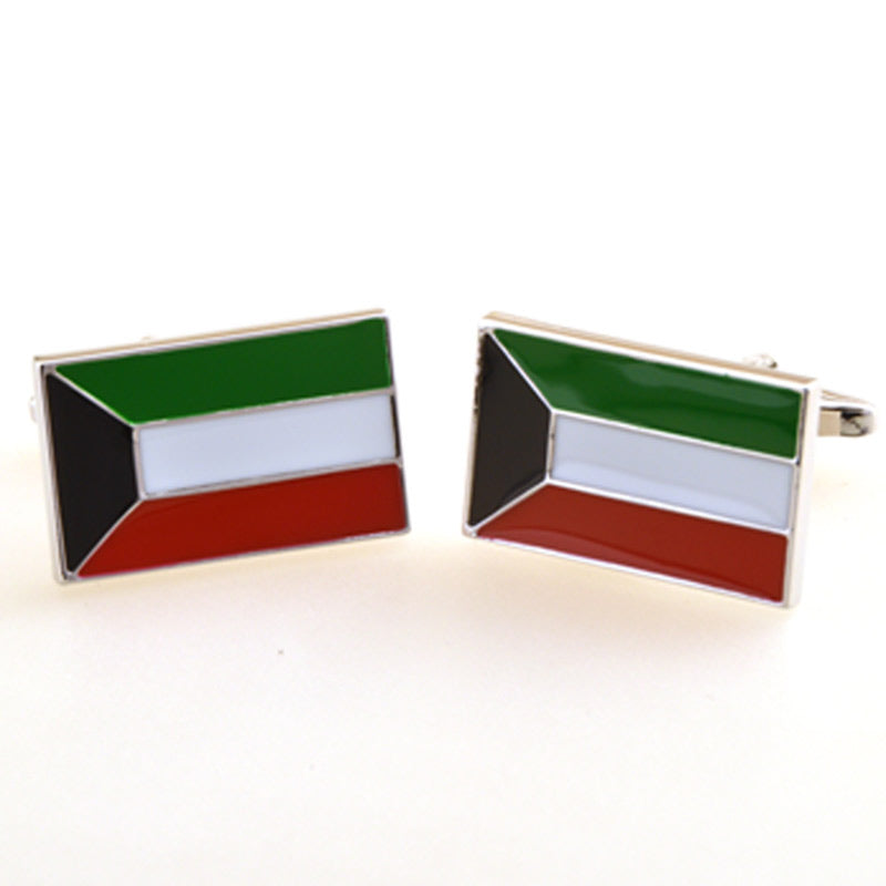 National Flag Music Enamel Dropping Glue Cufflinks