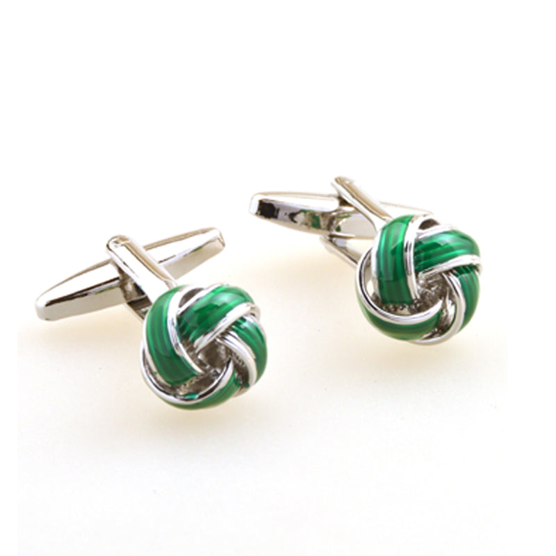 Laser Laser Chinese Knot Enamel Dropping Glue Cufflinks