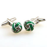Laser Laser Chinese Knot Enamel Dropping Glue Cufflinks