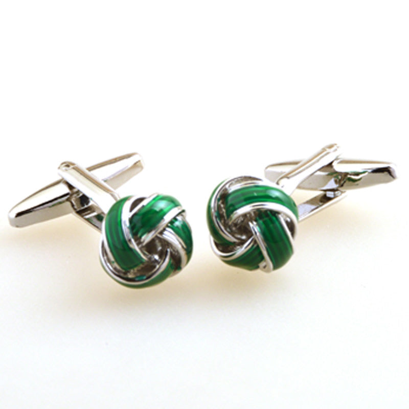 Laser Laser Chinese Knot Enamel Dropping Glue Cufflinks